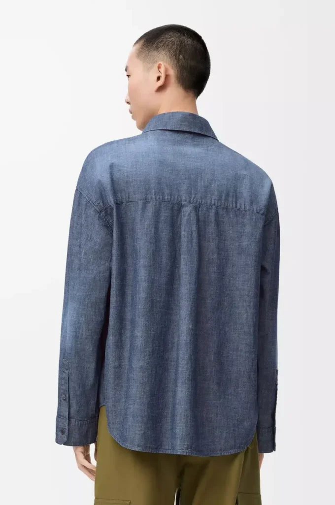 Hemd aus Baumwolle in Washed Blue
