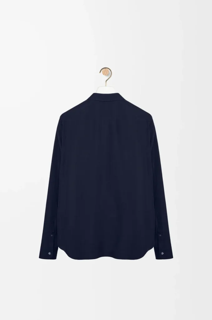 Hemd aus Baumwolle Marineblau