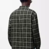 Hemd aus Wollmischung in Khaki/Schwarz