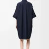 Hemdkleid aus Baumwolle in Marineblau