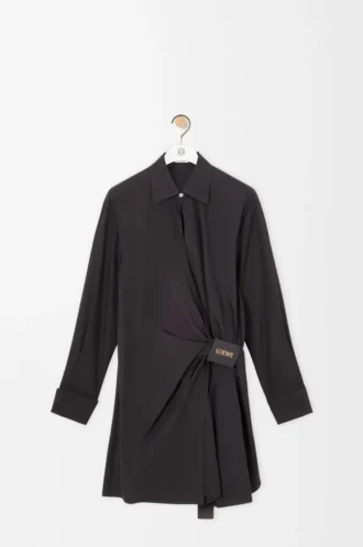 Hemdkleid aus Baumwolle Schwarz
