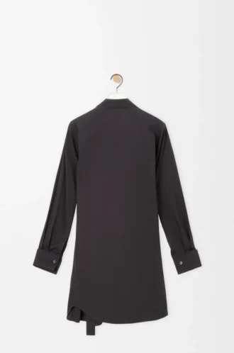 Hemdkleid aus Baumwolle Schwarz