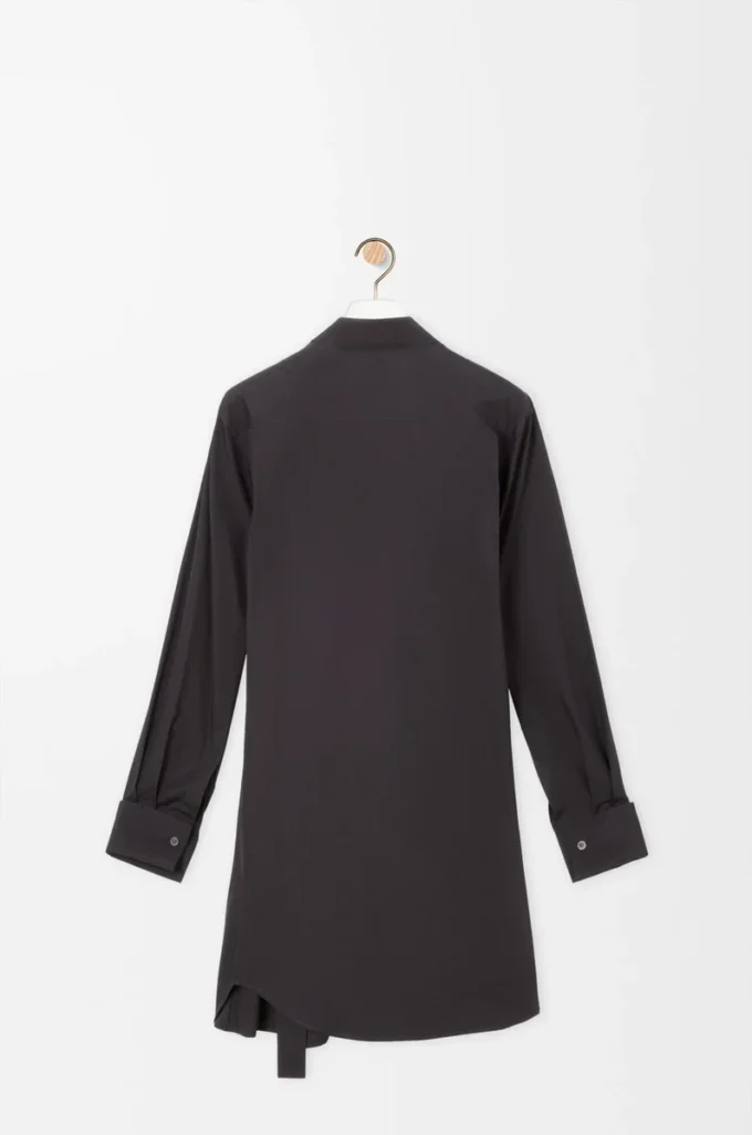 Hemdkleid aus Baumwolle Schwarz