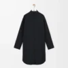 Hemdkleid aus Seide Schwarz