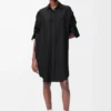 Hemdkleid aus Seide Schwarz