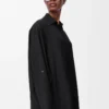 Hemdkleid aus Seide Schwarz