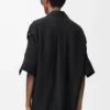 Hemdkleid aus Seide Schwarz
