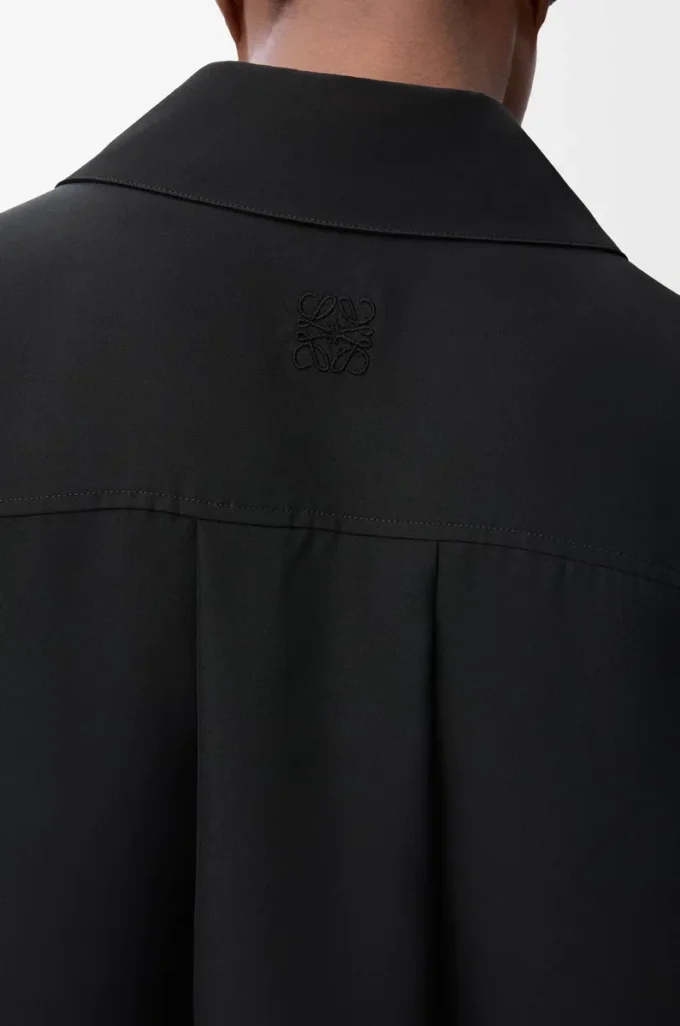 Hemdkleid aus Seide Schwarz