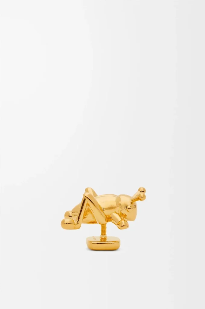 Heuschrecken-Ansteckpin aus Messing Gold