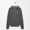 Hoodie aus Wolle in Grau