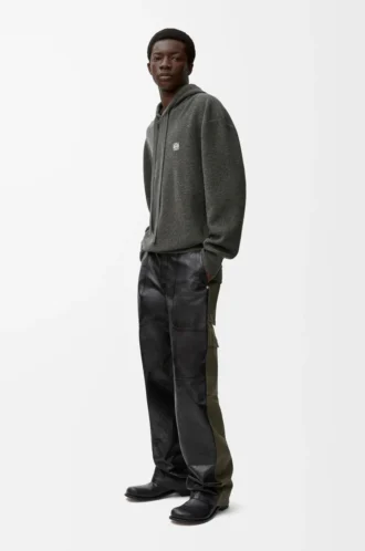 Hoodie aus Wolle in Grau