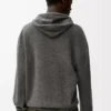 Hoodie aus Wolle in Grau