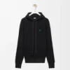 Hoodie aus Wolle in Schwarz