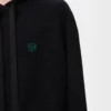 Hoodie aus Wolle in Schwarz