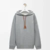 Hoodie in lockerer Passform aus Baumwolle in Grau Melange