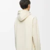 Hoodie in lockerer Passform aus Baumwolle in Weiß