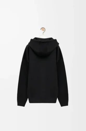 Hoodie in lockerer Passform aus Baumwolle Schwarz