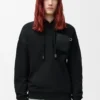 Hoodie in lockerer Passform aus Baumwolle Schwarz