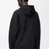 Hoodie in lockerer Passform aus Baumwolle Schwarz