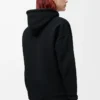 Hoodie in lockerer Passform aus Baumwolle Schwarz