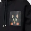 Hoodie in lockerer Passform aus Baumwolle Schwarz