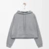 Hoodie in Trapezform aus Baumwollmischung Grau meliert