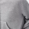 Hoodie in Trapezform aus Baumwollmischung Grau meliert