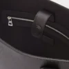 Horizontale Tasche mit Schnallenverschluss aus klassischem Kalbsleder Schwarz