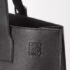 Horizontale Tasche mit Schnallenverschluss aus klassischem Kalbsleder Schwarz