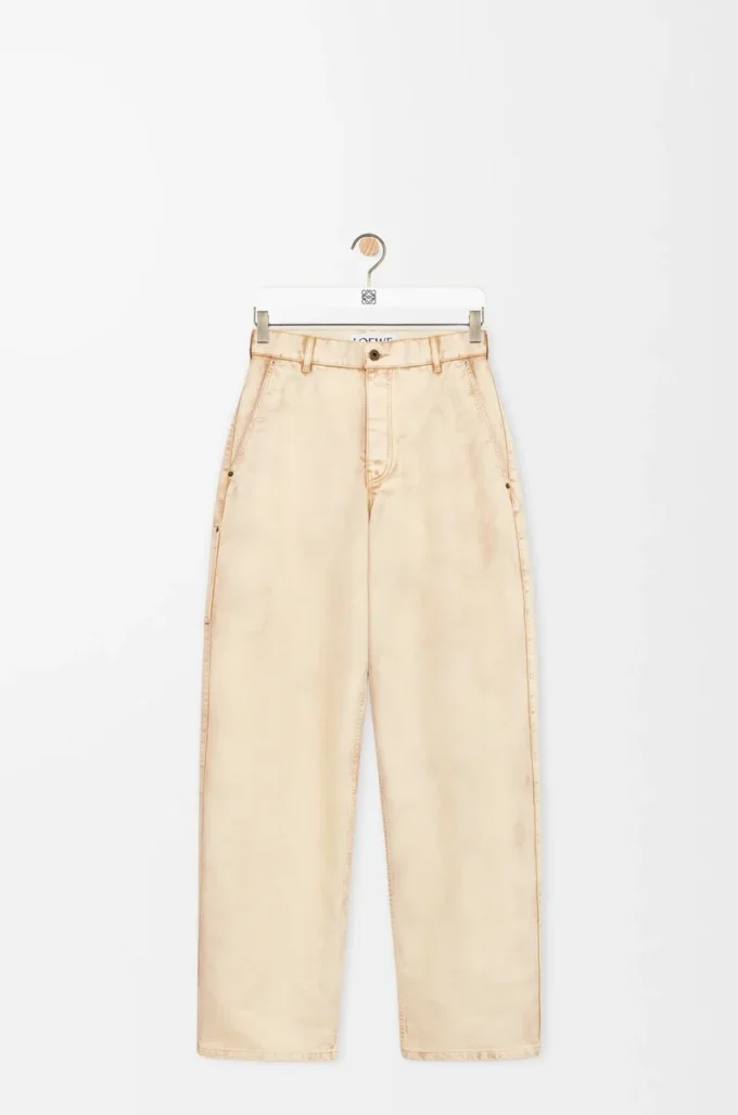 Hose aus Baumwolle Beige