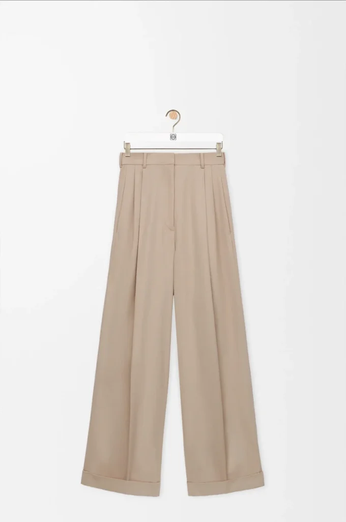 Hose aus Baumwolle Beige