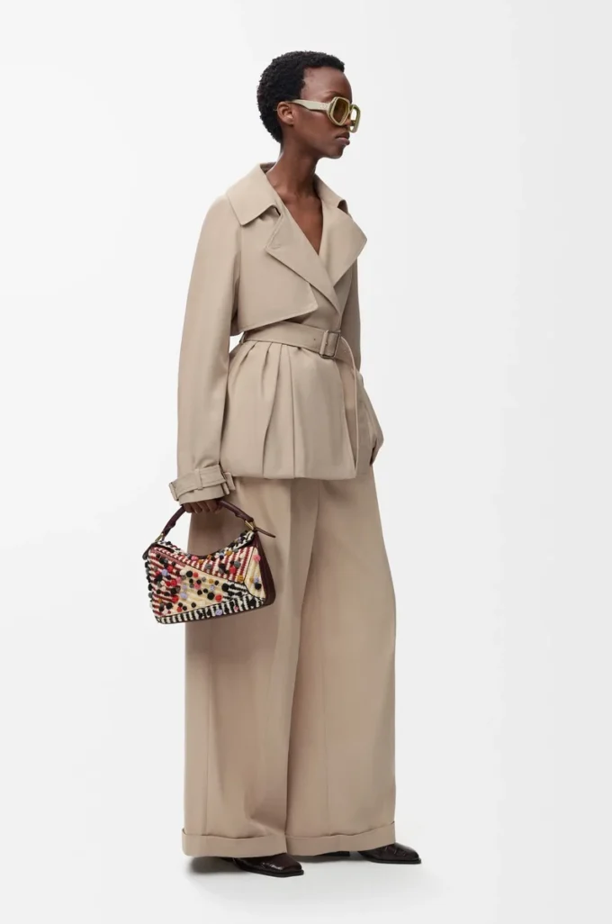 Hose aus Baumwolle Beige