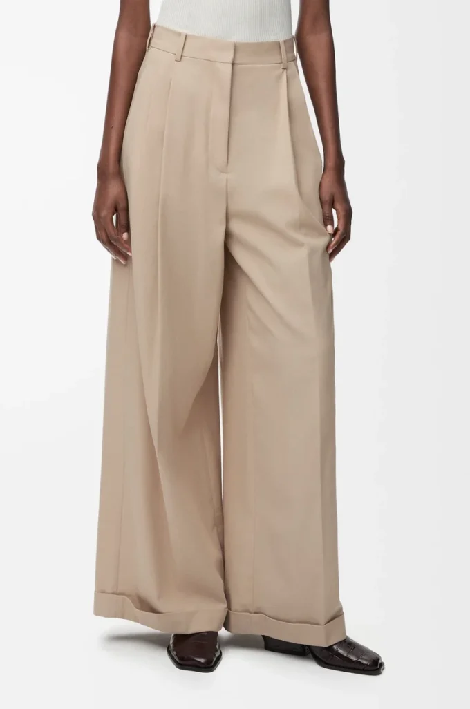 Hose aus Baumwolle Beige