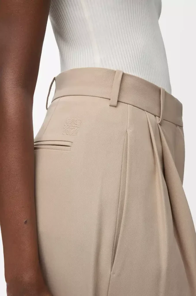 Hose aus Baumwolle Beige