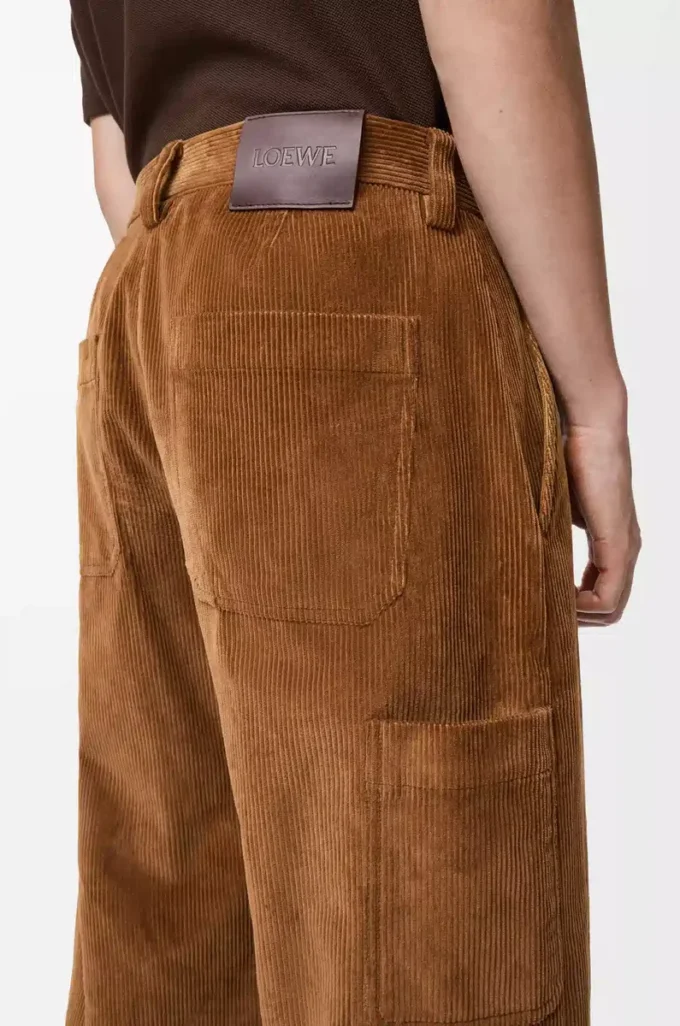Hose aus Baumwolle Braun