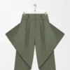 Hose aus Baumwolle in Khaki-Grün