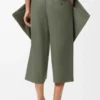 Hose aus Baumwolle in Khaki-Grün