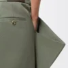 Hose aus Baumwolle in Khaki-Grün