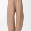 Hose aus Nappalammleder in Beige