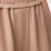 Hose aus Nappalammleder in Beige