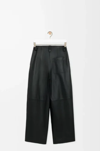 Hose aus Nappalammleder in Schwarz