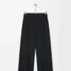 Hose aus Stretch-Viskose in Schwarz