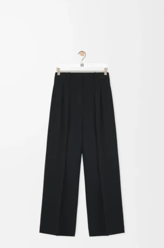 Hose aus Stretch-Viskose in Schwarz