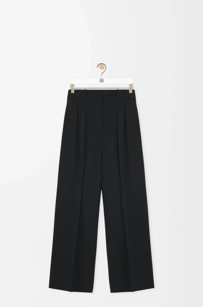 Hose aus Stretch-Viskose in Schwarz