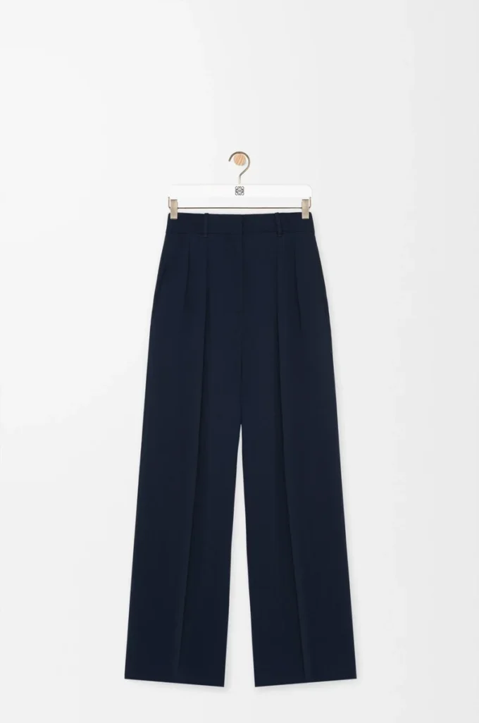 Hose aus Stretch-Viskose Mitternachtsblau
