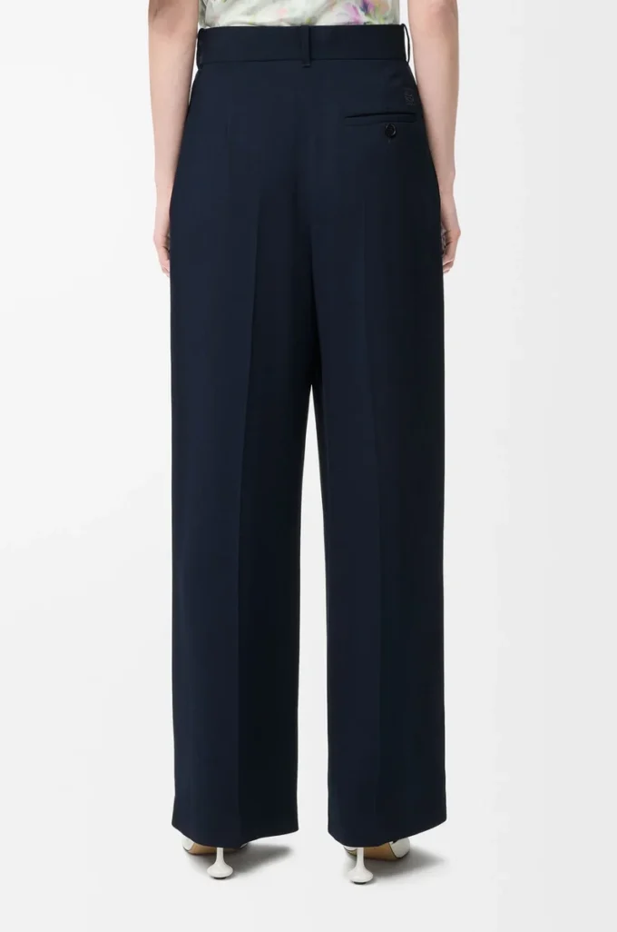 Hose aus Stretch-Viskose Mitternachtsblau