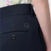 Hose aus Stretch-Viskose Mitternachtsblau