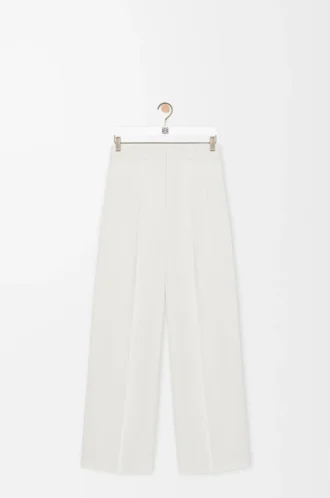 Hose aus Stretch-Viskosemischung Weiß