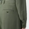 Hose aus Viskosemischung in Khaki-Grün