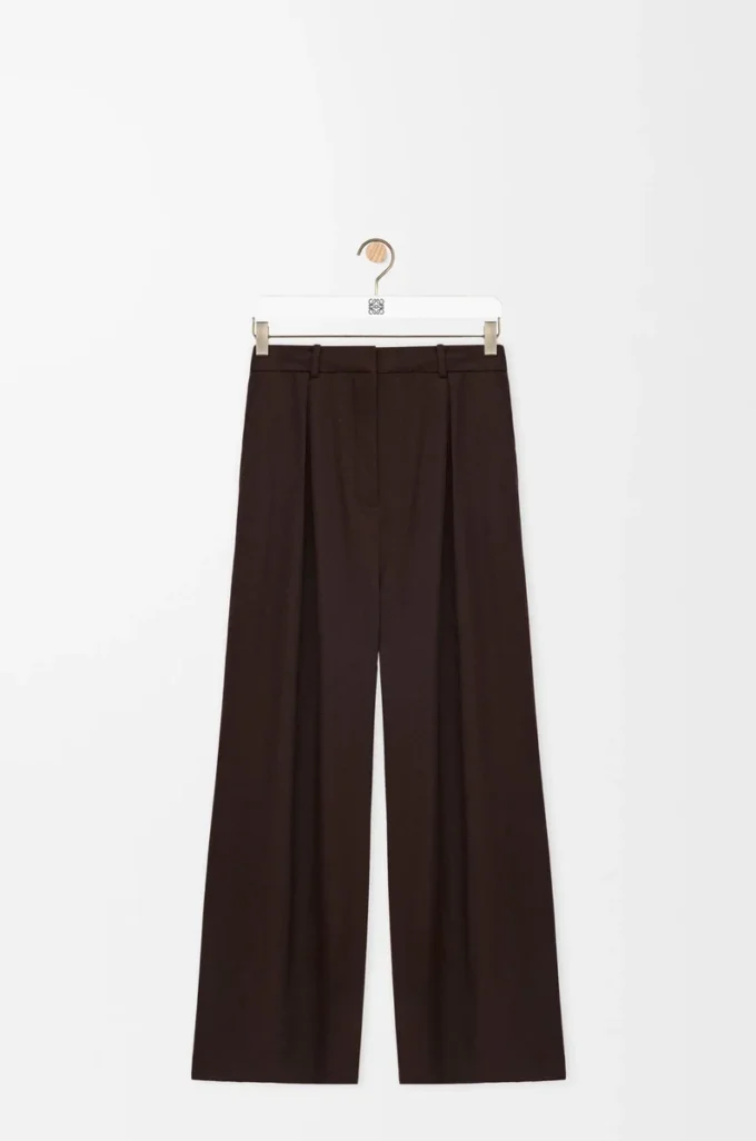 Hose aus Wolle Braun